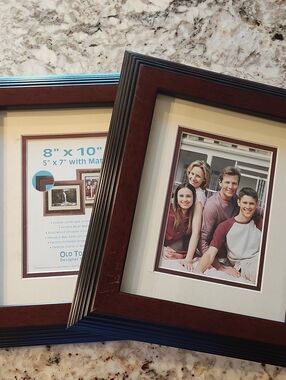 Source Unknown Brown and Black Double-Mat Picture Frame Set